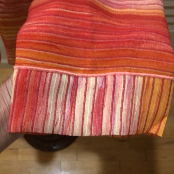 Striped Orange Maxi Dress with Jacket - Picture 7 of 12